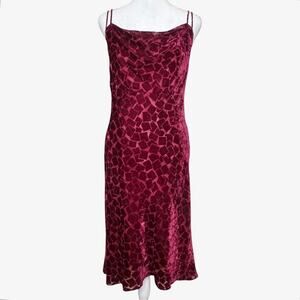 Evan Picone Y2K Shimmer Velvet Burn Out Dress 6 Strappy Draped Whimsigoth Fairy